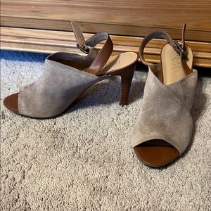 Franco Sarto Elegant Tan Slingback Heels